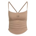 Top Esportivo Cropped adidas by Stella McCartney Studio Spaghetti - Feminino MARROM CLARO