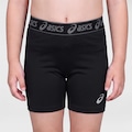 Short Asics Lic Elástico Logo Infantil PRETO