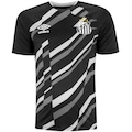 Camisa do Santos 26/27 Umbro Aquecimento Masculina PRETO/BRANCO