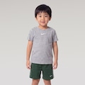 CAMISETA NIKE BOYS POLY PA CINZA/VERDE ESC