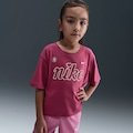Camiseta Nike Ids Girls Cozy Infantil ROSA ESCURO