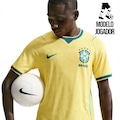 Camisa Brasil Nike I 2026/27 Jogador Masculina AMARELO/VERDE
