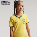 Camisa Brasil Nike I 2026/27 Torcedor Pro Infantil AMARELO/VERDE