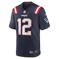 Camiseta Jersey Nike NFL Tom Brady Patriots Masculina AZUL ESCURO