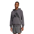 Blusão Adidas Big Logo com Capuz - Masculino CINZA ESCURO