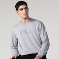 Blusão Fila LS Letter Outline Light Masculino CINZA