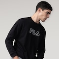 Blusão Fila LS Letter Outline Light Masculino PRETO/BRANCO