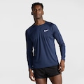 Opção de cor AZUL ESCURO de Camiseta UV Nike Long Sleeve Hydroguard Masculina
