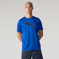 CAMISETA PUMA ESS PUMA LOGO POLY AZUL/PRETO