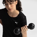 Camiseta Puma Ess Logo Poly Feminina PRETO/BRANCO