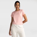 Camiseta Puma Ess Logo Poly Feminina ROSA/BRANCO