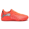 Chuteira Society Adulto Puma Future 9 Play LARANJA/PRATA