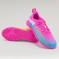 Chuteira Society Infantil Puma Neymar Future 9 Play ROSA/AMARELO