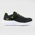 TENIS SKECHERS BOUNDER PRETO/VERDE