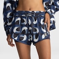 Shorts Farm Nylon Tuca Tropical Feminino AZUL ESC/BRANCO