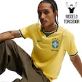 Camisa Brasil Nike I 2026/27 Torcedor Pro Masculina AMARELO/VERDE CLA