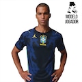 Camisa Brasil Nike Jordan II 2026/27 Jogador Masculina AZUL/PRETO