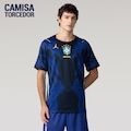 Camisa Brasil Nike Jordan II 2026/27 Torcedor Pro Masculina AZUL/PRETO