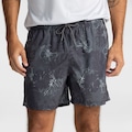 Opção de cor CINZA ESCURO de Bermuda de Banho Estampado Curto Oxer Masculina