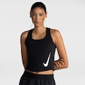 Camiseta Regata Nike NK Tempo Swoosh Run Feminina PRETO/BRANCO