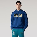 CAMISA CBF 26 CLUB HOODIE MASC AZUL ESC/AMARELO
