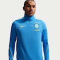 Jaqueta do Brasil Nike Dril Top Treino 26/27 Masculina AZUL CLA/VERDE CLA