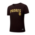 Camiseta Fanatics Major League Baseball Wordmark Print San Diego Padres Infantil MARROM ESCURO