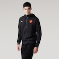BLUSA VASCO NK CLUB HOODIE FZ MASC PRETO/BRANCO