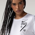 CAMISETA VASCO NK CREST TEE FEM BRANCO/PRETO