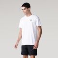 CAMISETA UNDER ARMOUR LOGO EM BRANCO/PRETO
