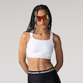 TOP UNDER ARMOUR HEATGEAR HIGH BRANCO/CINZA