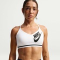 TOP NIKE W INDY LS LOGO BR BRANCO/PRETO