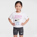 Conjunto Nike Lace It Up Bike Infantil BRANCO/PRETO