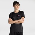 Camisa do São Paulo Embossed Feminina PRETO