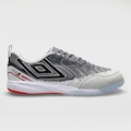 Chuteira Futsal Adulto Umbro Pro 5 Bump Shark BRANCO/CINZA