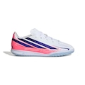 Chuteira Futsal Infantil adidas F50 Hyperfast Club BRANCO/ROXO CLA