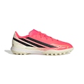 Chuteira Society Infantil adidas F50 Hyperfast Club ROSA/OURO