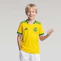 Camisa adidas Internacional Brasil 26 Infantil AMARELO/VERDE