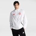 Jaqueta Corta Vento do Flamengo 2026 adidas TT Masculina BRANCO