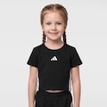 Camiseta adidas Essentials Infantil PRETO/BRANCO