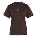 Opção de cor MARROM ESCURO de Camiseta adidas Clássica Lisa Seasona Feminina