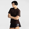 Opção de cor MARROM ESCURO de Camiseta adidas Clássica Lisa Seasona Feminina