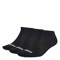 Kit Meias adidas Cano Baixo com 3 Pares - Adulto PRETO/BRANCO