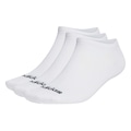 Kit Meias adidas Cano Baixo com 3 Pares - Adulto BRANCO/PRETO