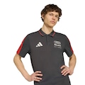 Camisa Polo adidas Audi Revolut DNA Manga Longa Masculina CINZA ESC/VERMELHO
