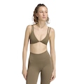 Top Adidas Optime Alça Dupla Suporte Leve Feminino MARROM
