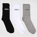 Opção de cor PRETO/CINZA/BRANCO de Meia Adidas C Lin Crew Unissex