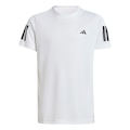 Camiseta adidas Club 3 Listras Infantil BRANCO