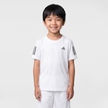 Opção de cor BRANCO de Camiseta adidas Club 3 Listras Infantil