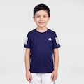 Camiseta adidas Club 3 Listras Infantil AZUL